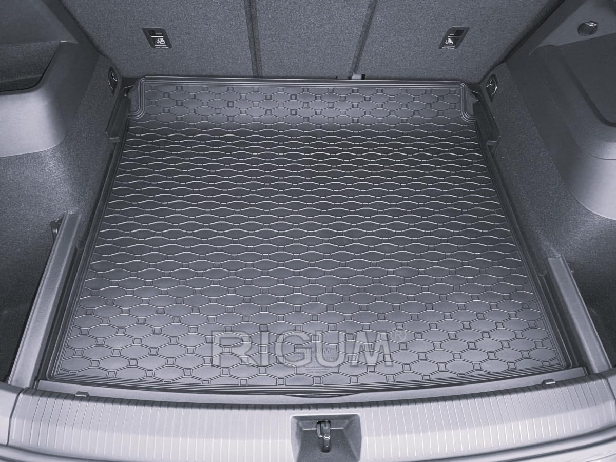 Gummimatten+Kofferraum Set kompatibel mit VW Tiguan III eTSI | Baujahr ab 2024, wasserundurchlässig, Automatten, Autofußmatten