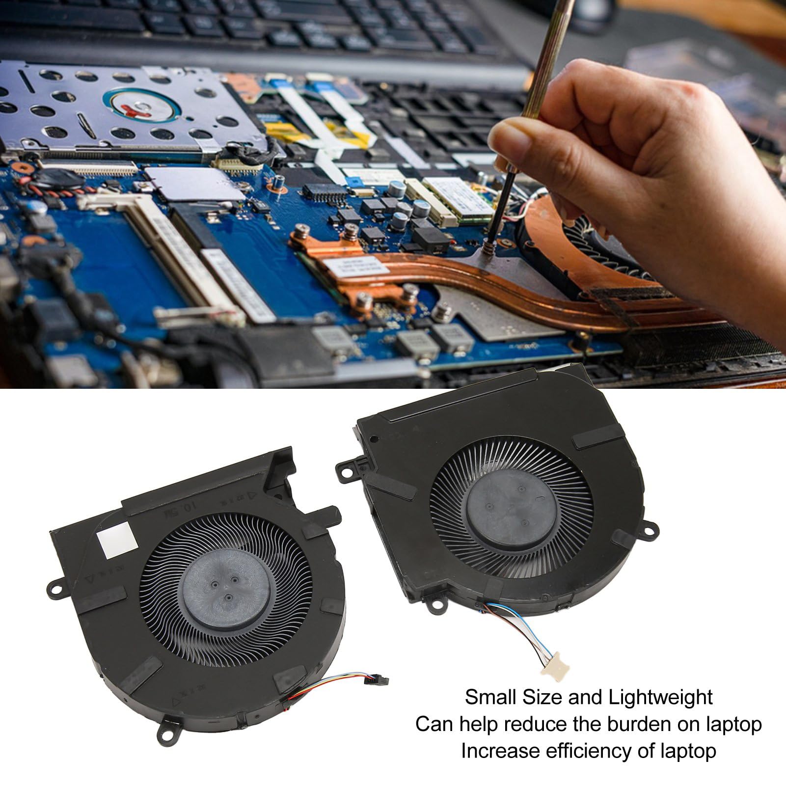 Ventilador de refrigeración de CPU para portátil HP OMEN 15 EK 15 EK0005LA 15 EK0013DX L98737 001 CPU GPU, ventilador de refrigeración portátil de 4 pines, pequeño y ligero (CPU y ventilador de