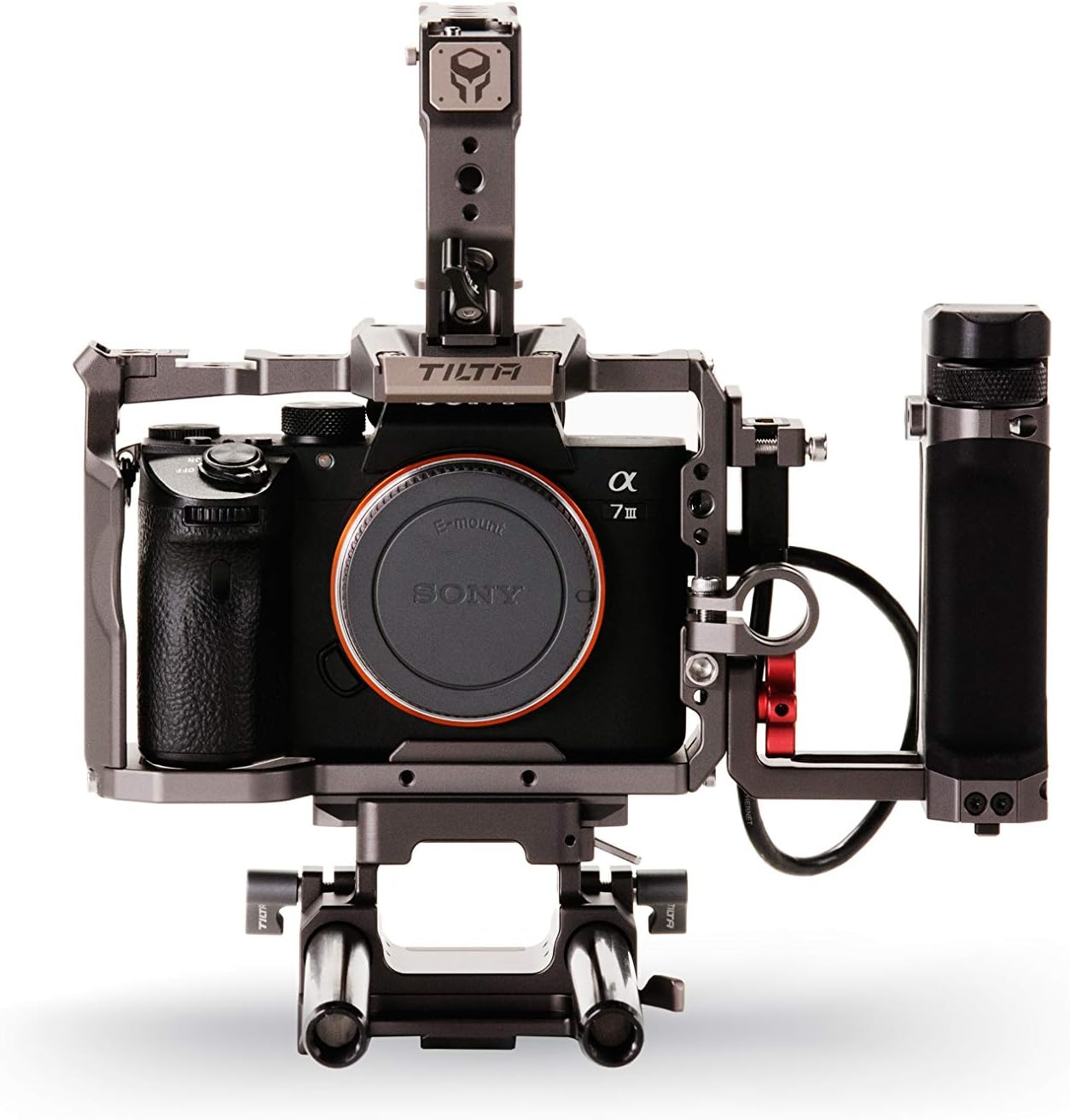 Chеареѕt 🛒 Tiltaing a7/a9 Series Kit C (Gray) | ​Full Camera Cage Compatible with Sony a7, a7 II, a7 III, a7S, a7S II, a7R, a7R II, a7R III, a9 | Handles, Run/Stop Cables, HDMI Adapter Included | TA-T17-C-G