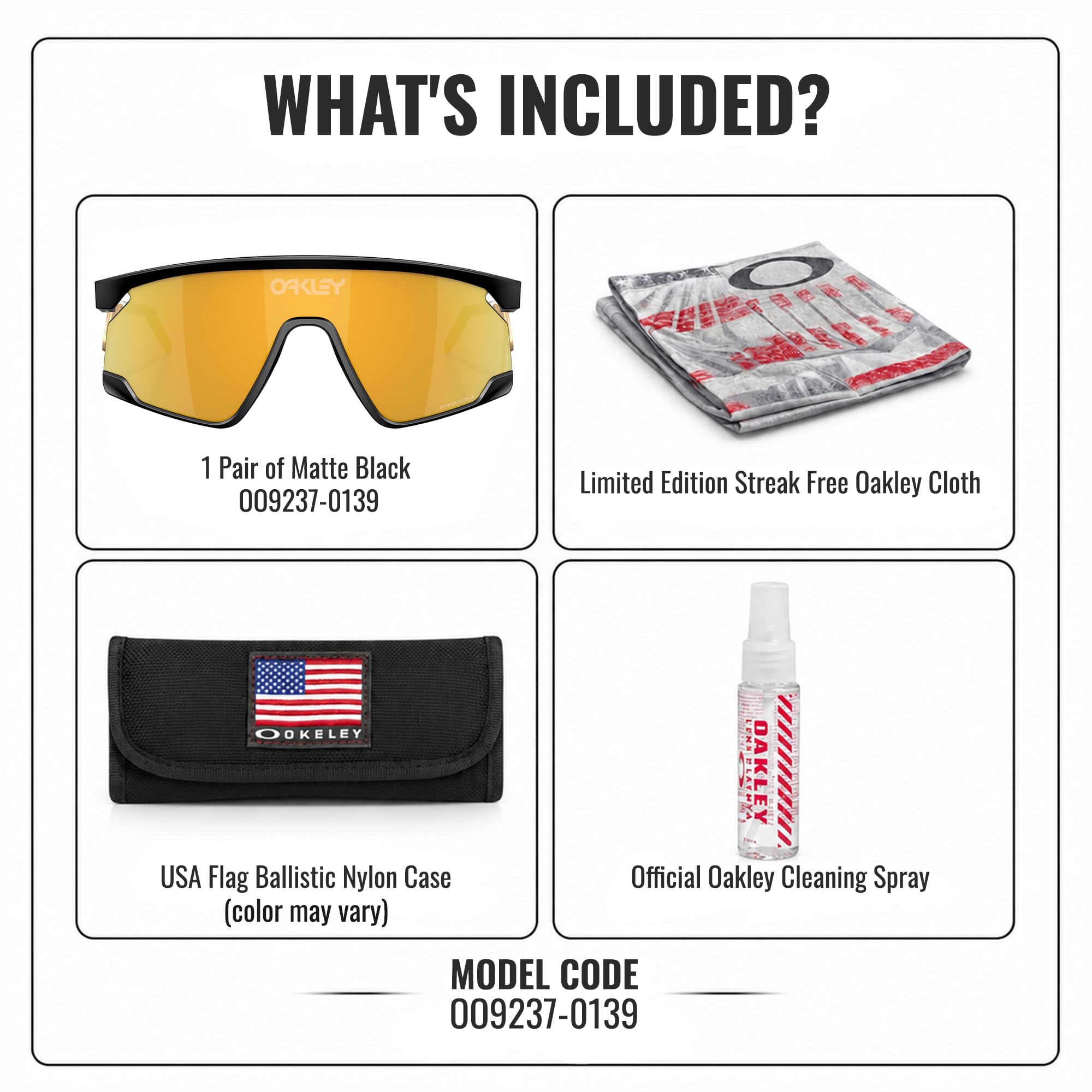 OAKLEY BXTR METAL OO9237 - Gafas de sol rectangulares con kit oficial de gafas