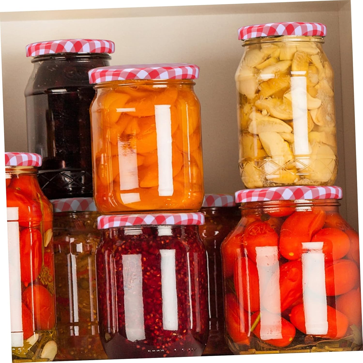 200Pcs Wide Mouth Jar Lids Leak Tinplate Caps for Canning and Storage Compatible with Jars for Preserving and Organizing