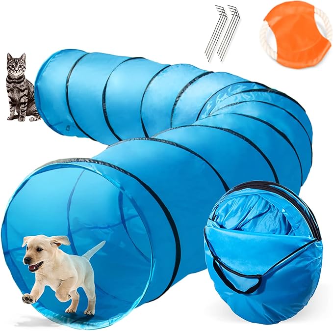Dog Tunnel 16.5ft Agility Pet Training Tunnel Tube with 1
