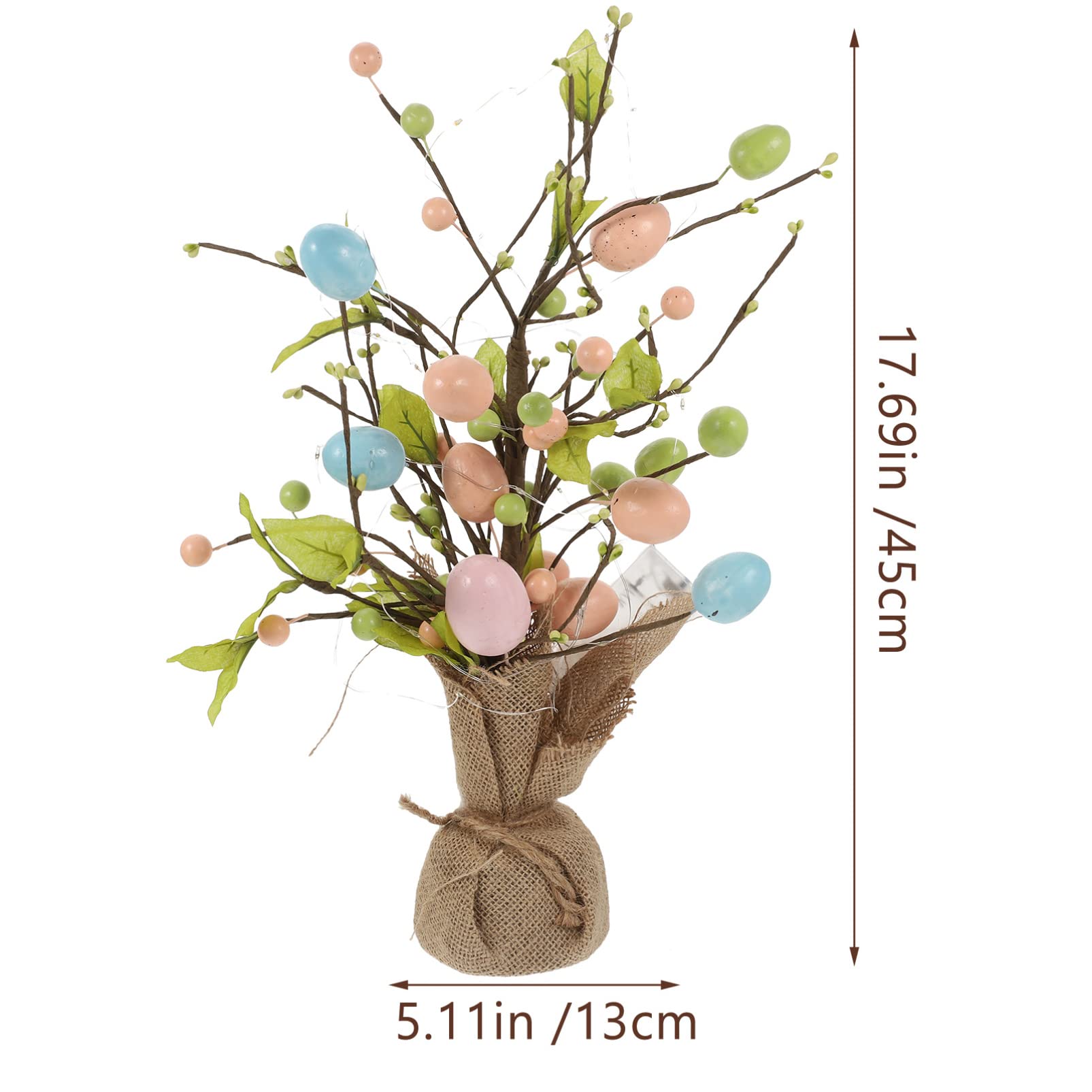 PRETYZOOM Decorazioni Per Lalbero Di Pasqua 2 Pezzi Ornamento Realistico Per Lalbero Decorazioni Pasquali Illuminate A Led Per Ragazzi E Ragazze