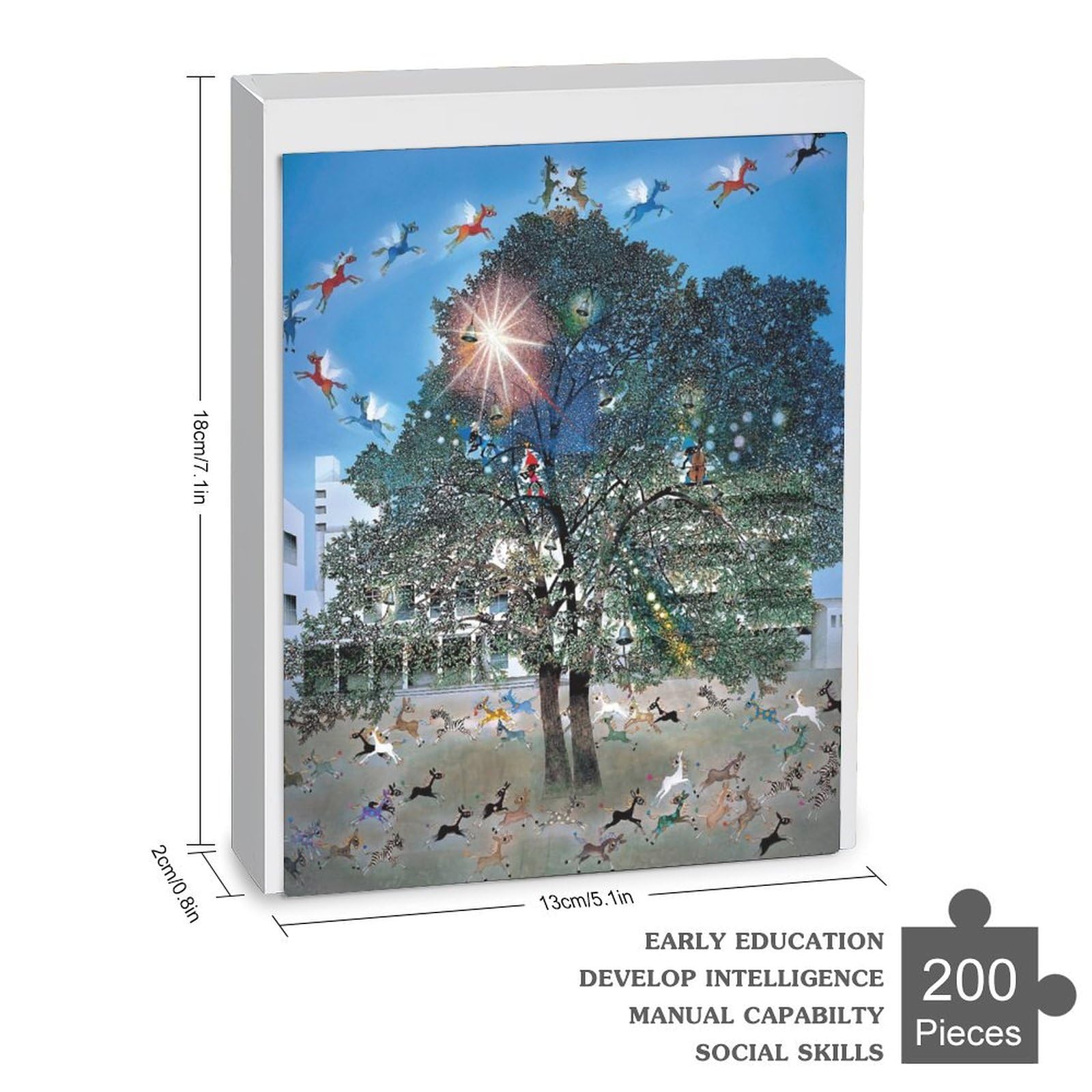 Amazon | 藤城清治 光陰の中 巣立つ仔馬たち ジグソーパズル パターン