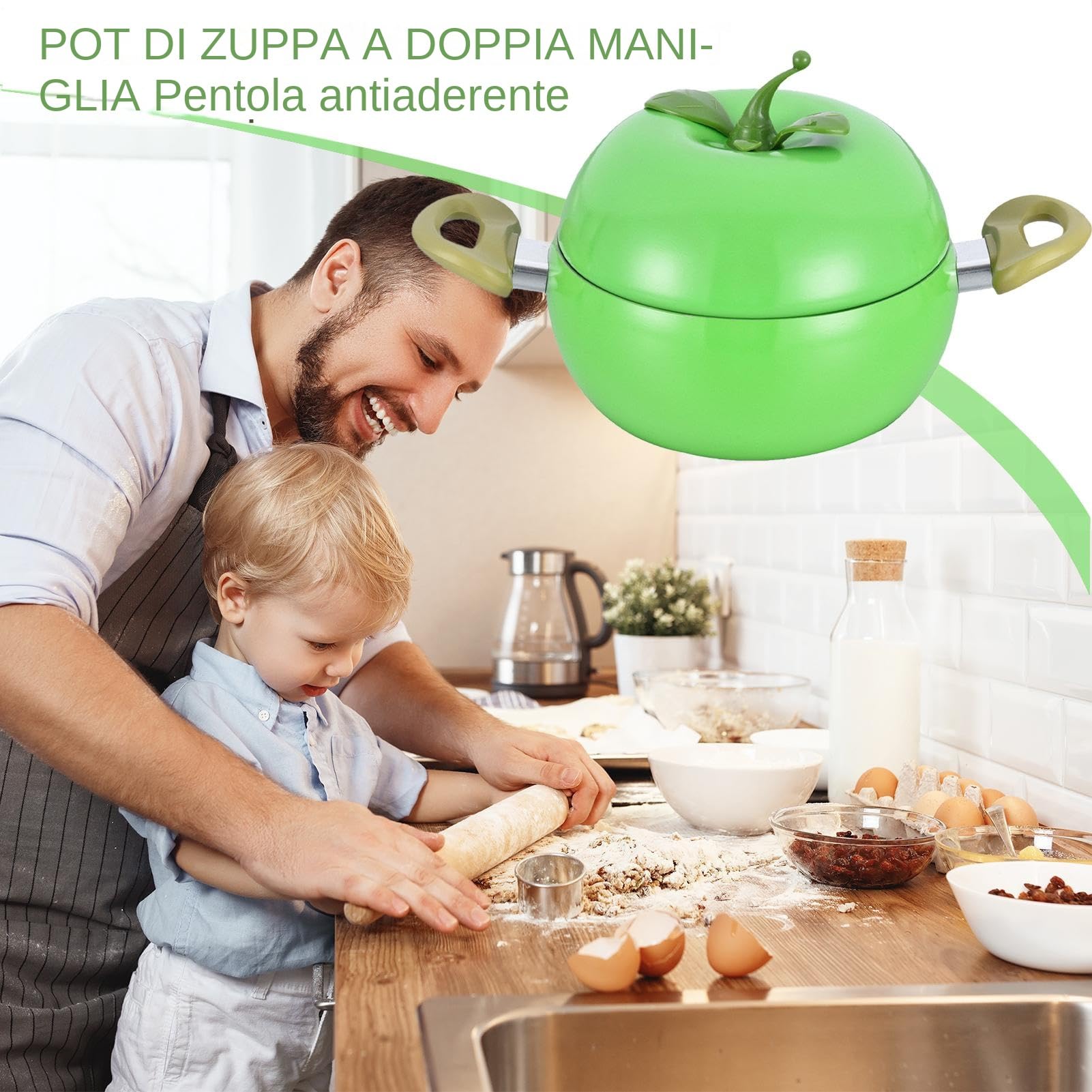 Casseruola Con Coperchio Incluso Pratico, Multiuso, Antiaderente, | Padella Profonda Ideale Per Pasta, Zuppa, Spaghetti, Uso In Cucina Domestica E Ristorante
