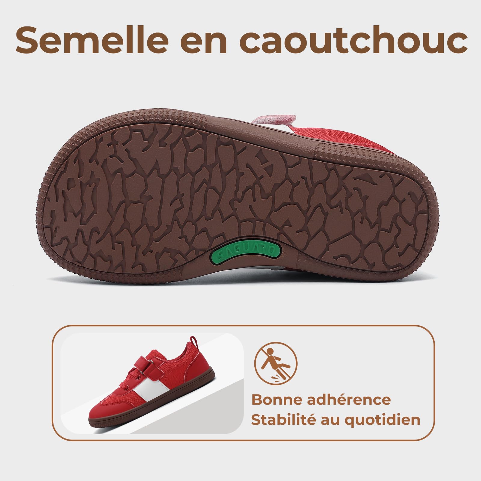 SAGUARO Chaussures Barefoot Enfant Chaussures Minimalistes avec Semelle Zero Drop et Wide Toe Box pour Extérieur et Intérieur, 25–35 EU