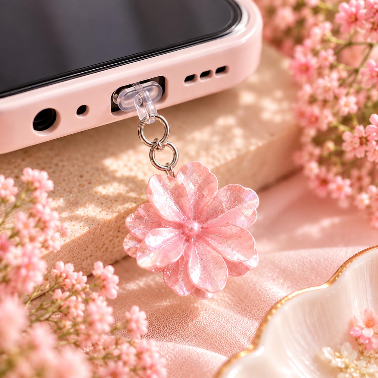 Case Creation Bow Charm Charging Jack Protector Anti-dust Plugs for USB-C Port Type-C Rhinestone Cute Cap Compatible with Smartphones, Tablets, Laptops (Silver Bow Dust Plug Charm, Pack of 1) — Amazon image 17