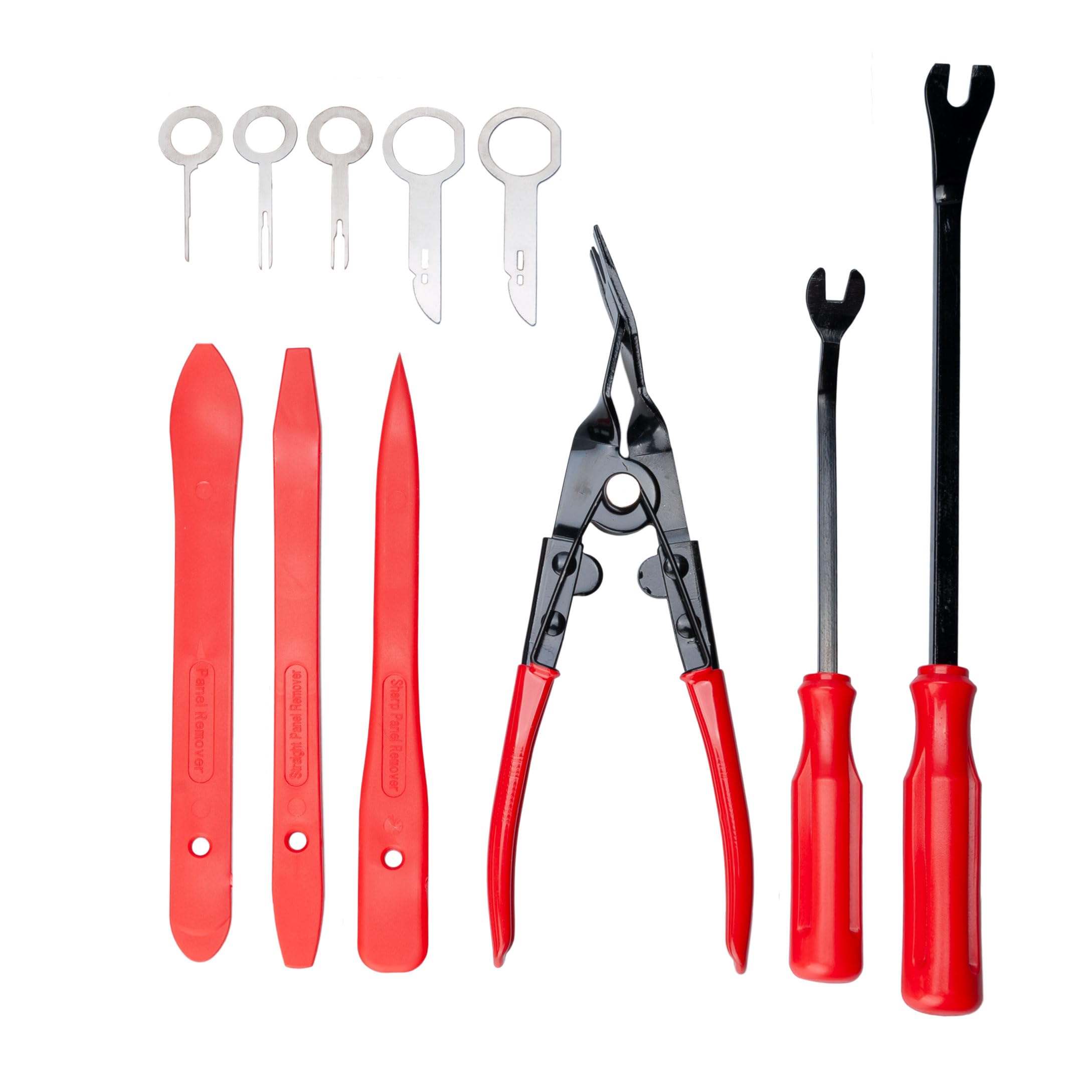 Kit di Strumenti per la Rimozione di Finiture Auto 19 Pezzi per Pannello e Modanature Porta Set di Attrezzi in Nylon Strumento Auto per Rimuovere il Cruscotto e Rivetti dell'Auto Rapida di Terminali