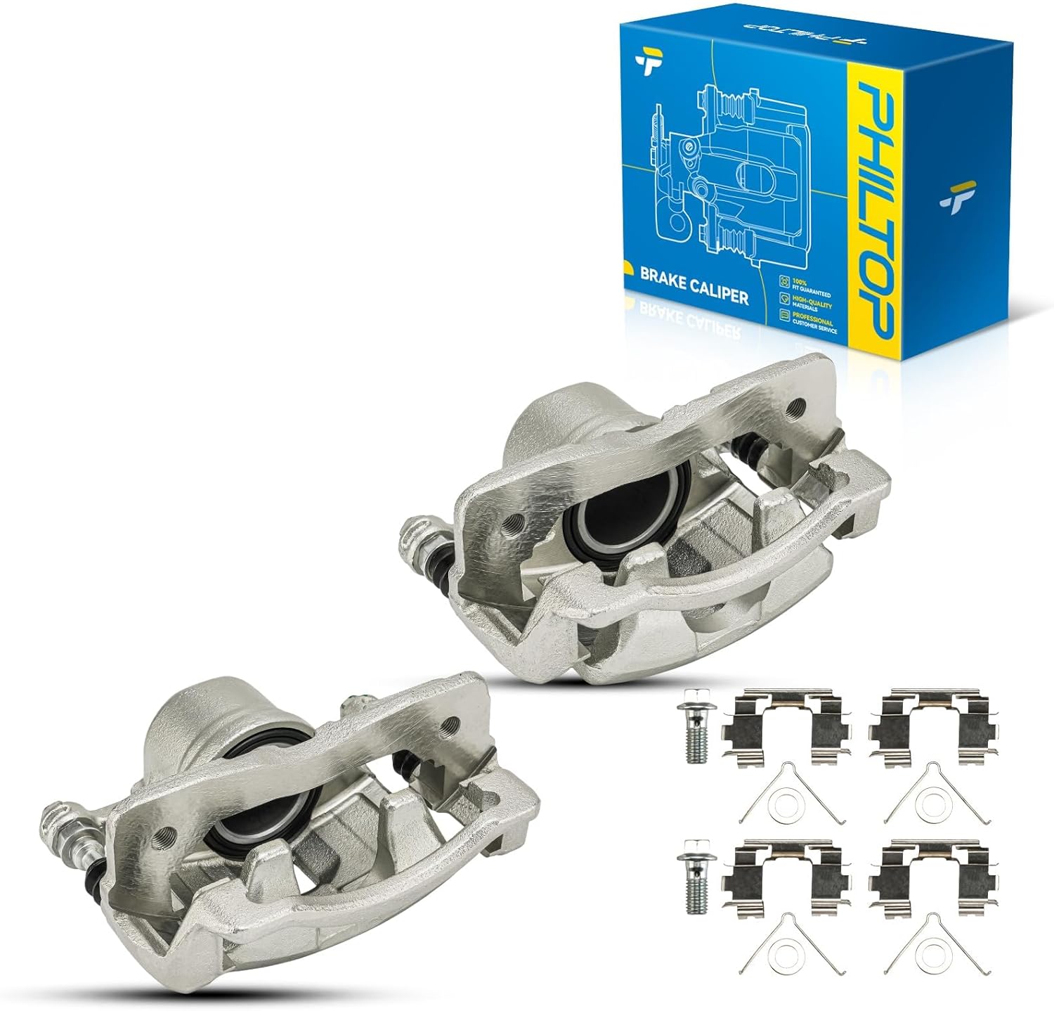 PHILTOP Brake Caliper Front Compatible with 2003-2011 Honda Civic, 2007-2008 Honda Fit, 2002-2006 Acura RSX, 19-B2796, 19-B2797