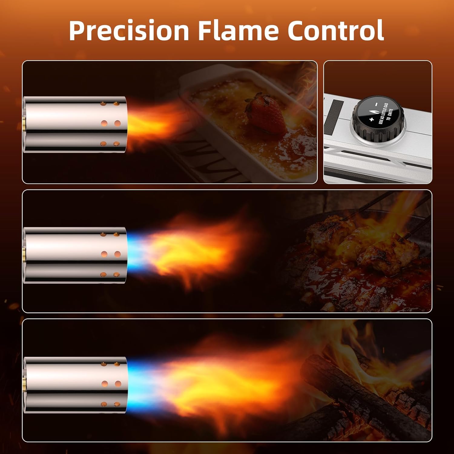 Powerful Propane Torch Gun with Adjustable Flame – Heavy-Duty Blow Torch for BBQ, Steak Searing & Charcoal Lighting, Kitchen & Outdoor Use (Tank Not Included)