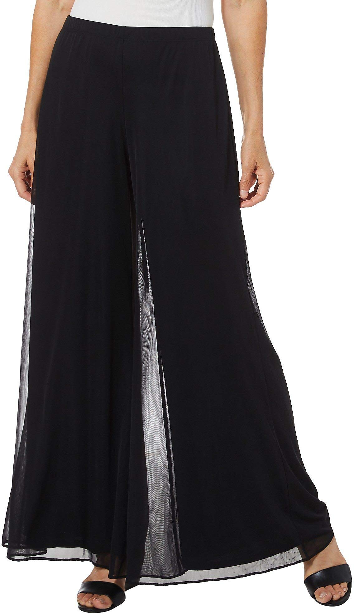 MSK Womens Day to Evening Wide Leg Solid Mesh Pant