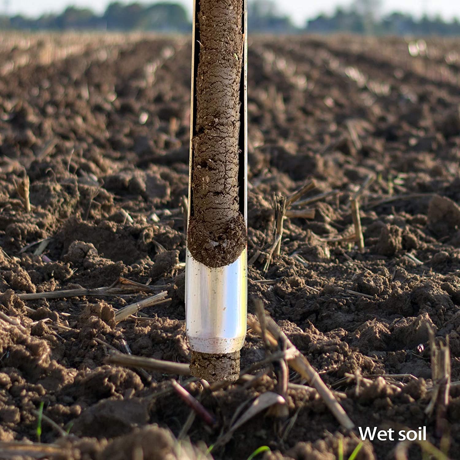 Wakects Sonda do próbkowania gleby 51 cm, sonda do pobierania próbek gleby ze stali nierdzewnej, uchwyt w stylu T, Sampler do sondy podłogowej do kijów golfowych