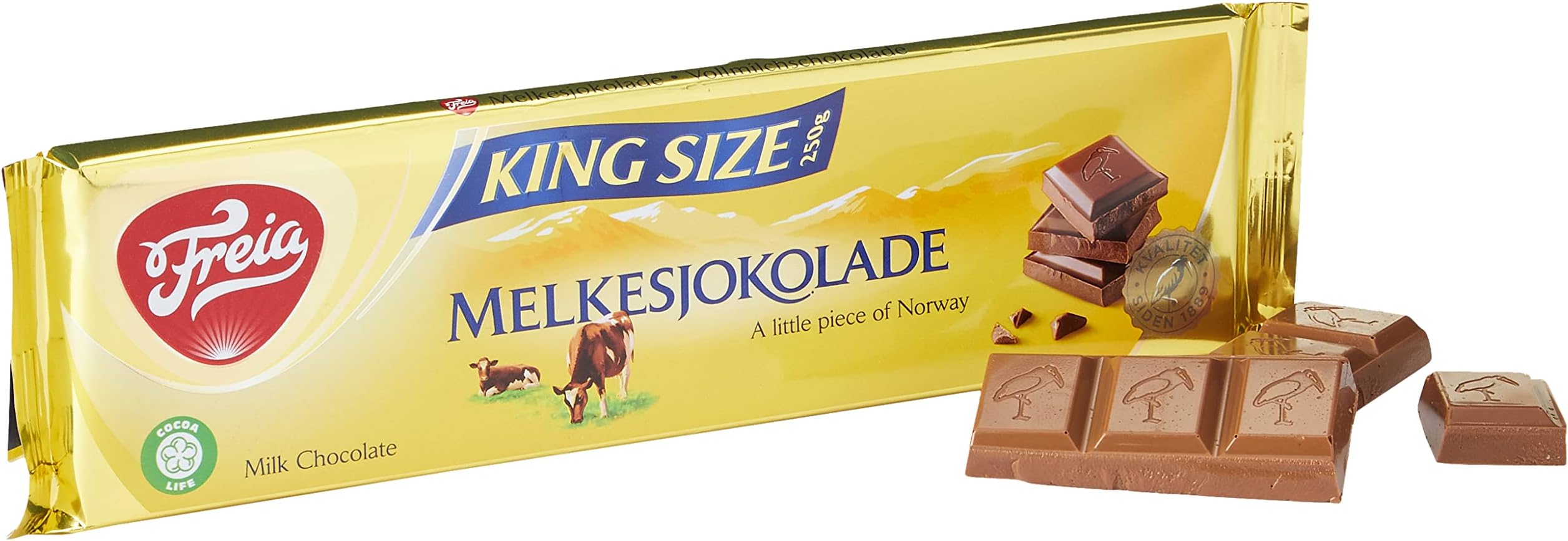 Freia Melkesjokolade Milk Chocolate, 250 g