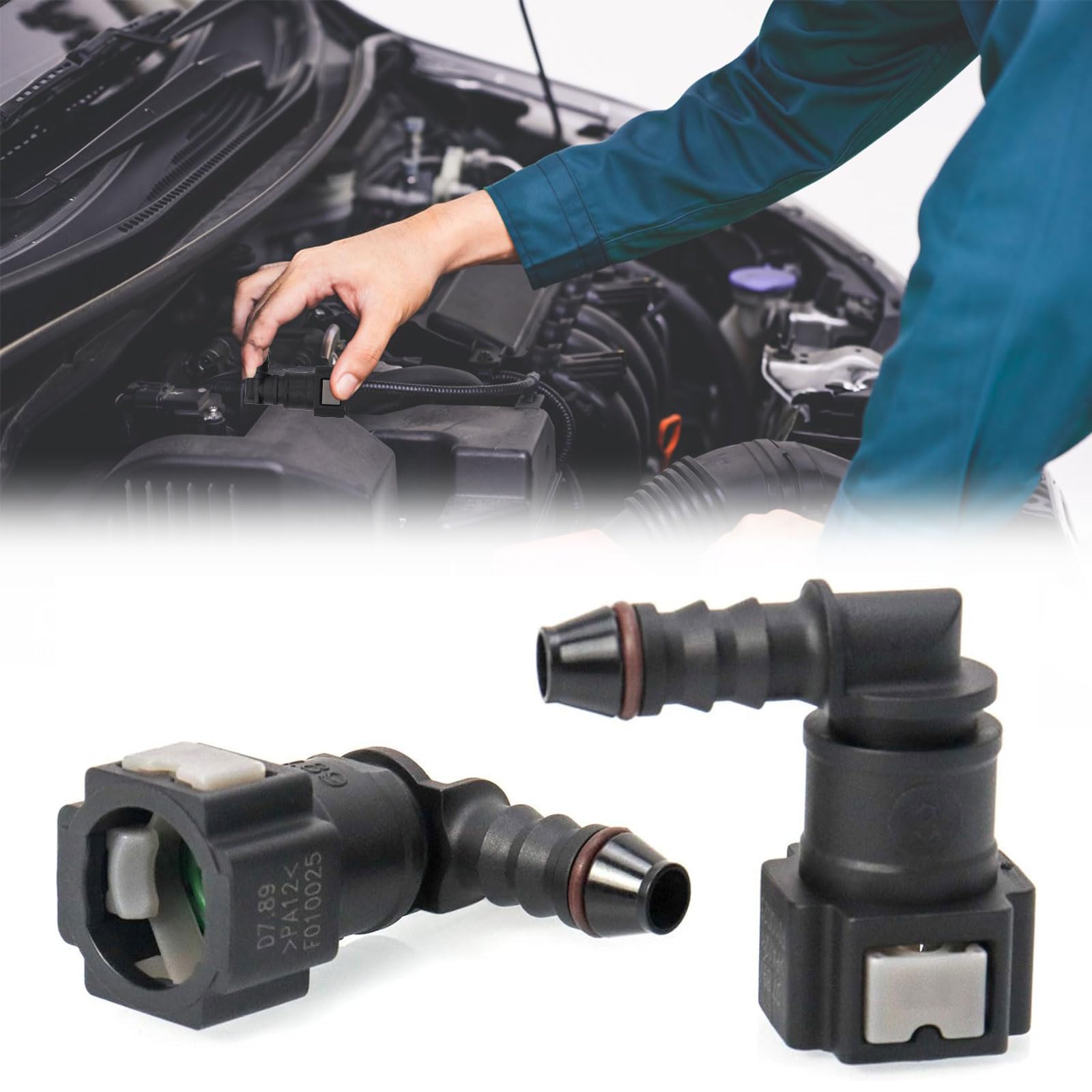 COZERI Kraftstoffleitung Verbinder 2er Set - 7,89mm ID6 Für Dieselheizung, Kompatibel Mit Opel Vivaro