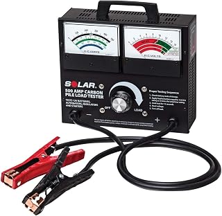Clore Automotive Solar 1874 500 Amp Carbon Pile Battery Load Tester - Tests 1000 CCA Batteries, Starters & Alternators