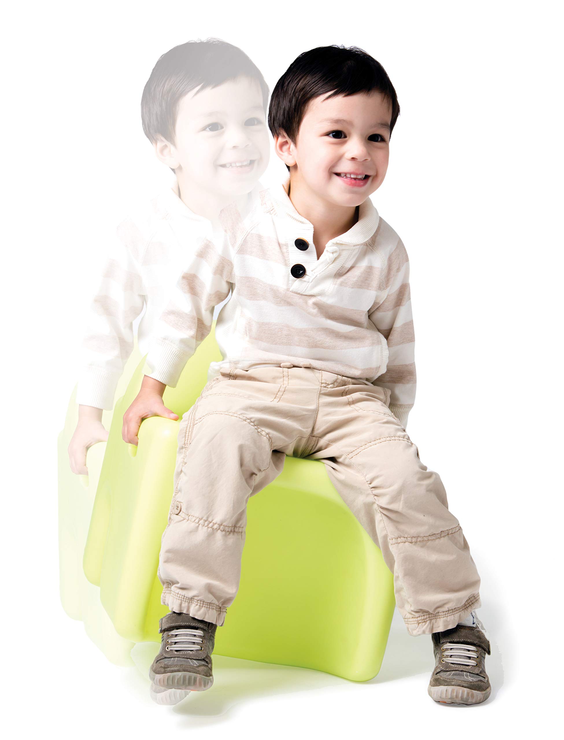 Vidget 3-in-1 Active and Flexible Seating | Use as Wobble Chair, Stool or Desk to Transform Space | Indoor and Outdoor Flexible Learning (Lively Lime, 12" Seat Height)