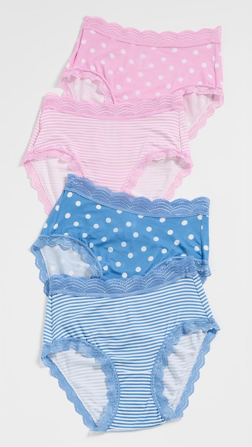 Stripe & Stare Women's Spots & Stripes High Rise Panties 4 Pack - Image 3