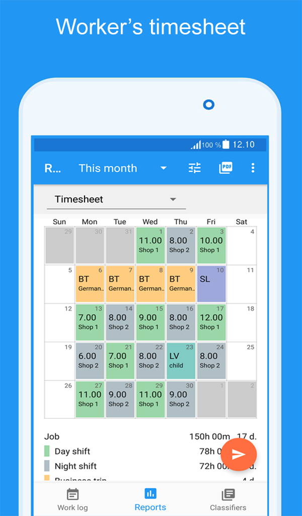 Express Worklog - Aplicativo na Amazon Appstore