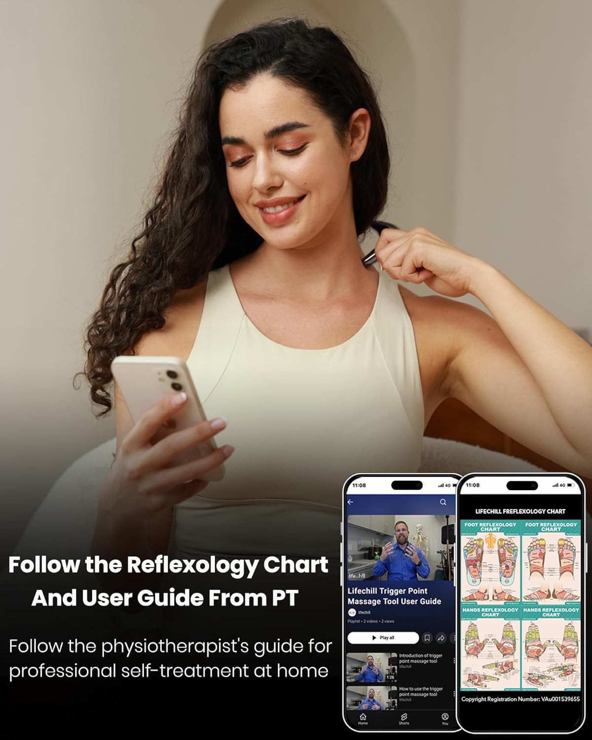 lifechill Trigger Point Massage Tool for Deep Tissue Pain Relief, Gua Sha & Muscle Scraper Tool for Full Body, Thumb Saver Acupressure Tool Relieve Plantar Fasciitis, Black - Image 8