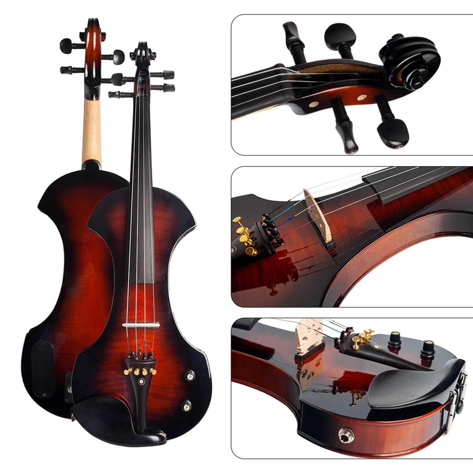 Kit Di Violino Professionale Kit Di Violino A Grandezza Naturale 4/4 Fai Da Te Fatto A Mano Violino Acustico In Legno Massello Naturale Con Pannello In Abete Rosso E Fondo In Acero