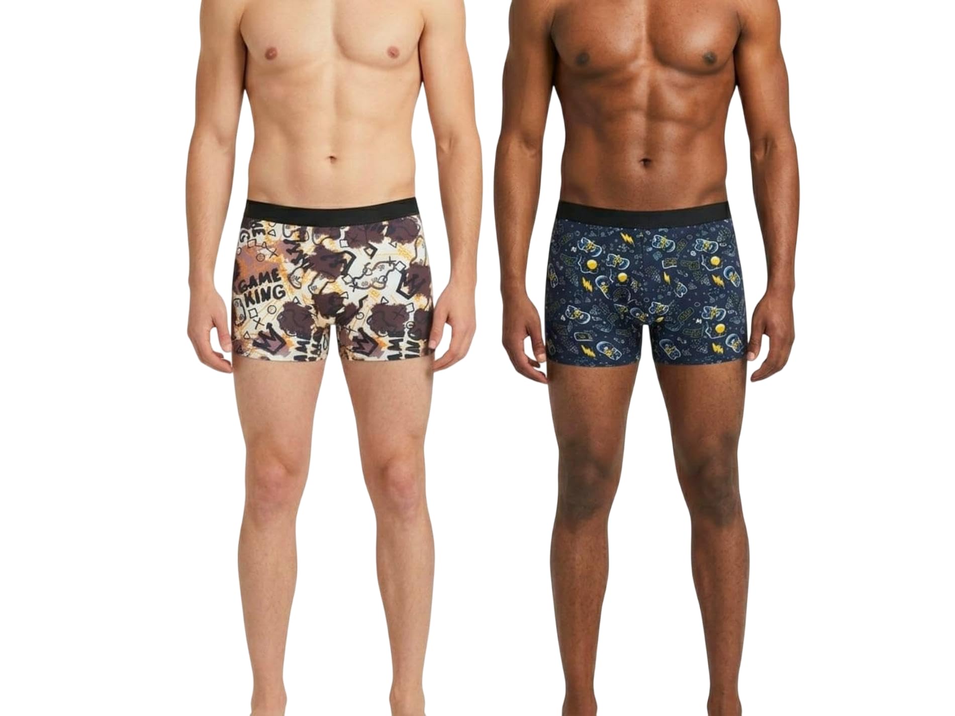 Men's Printed Cotton Blend Boxer Briefs Pack of 2 Soft Stretch Breathable Trunks Comfortable Everyday Innerwear Sports Gym and Travel-picture-20