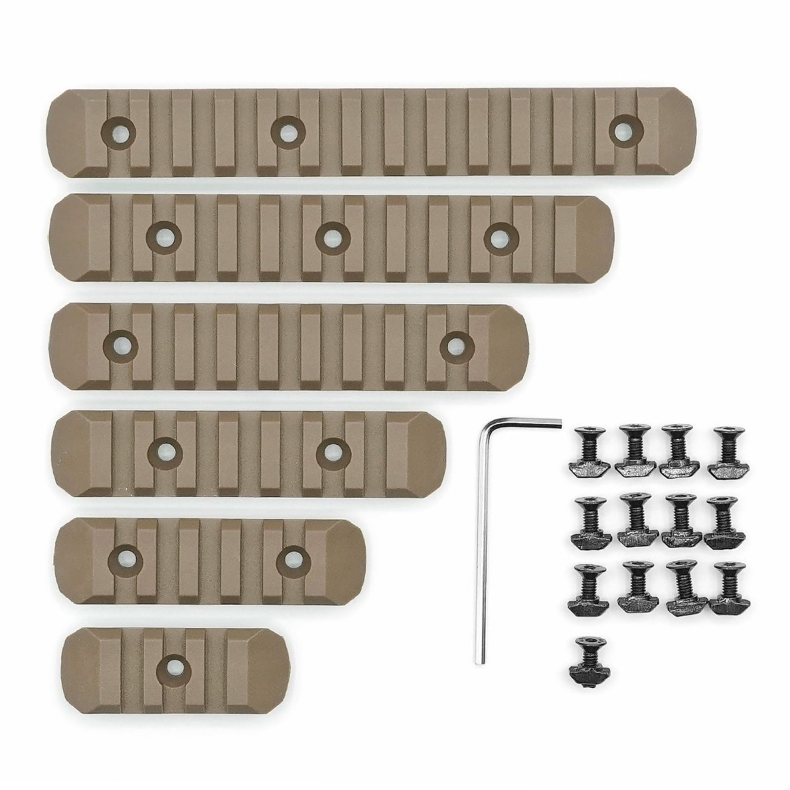 Amazon | 良品武品 M-LOK & KEYMOD 両方対応 20mm レイルセクション 6