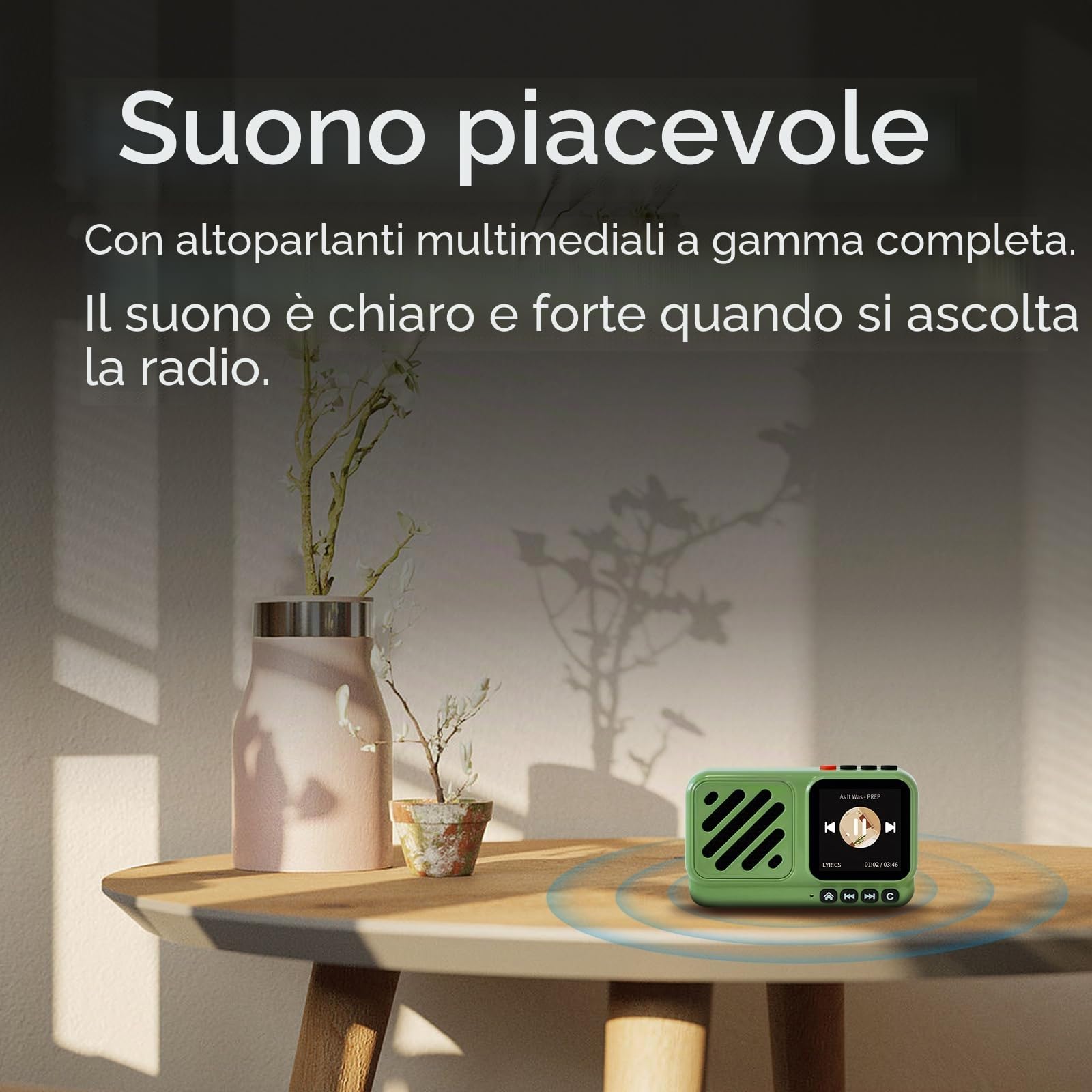 Choyong Voyager Altoparlante Bluetooth Wireless Internet Radio Versione Globale con WIFI/4G, Stazione Radio Mondiale, BT5.3, Elettronica per Casa/Viaggio/Outdoor mini altoparlante portatile