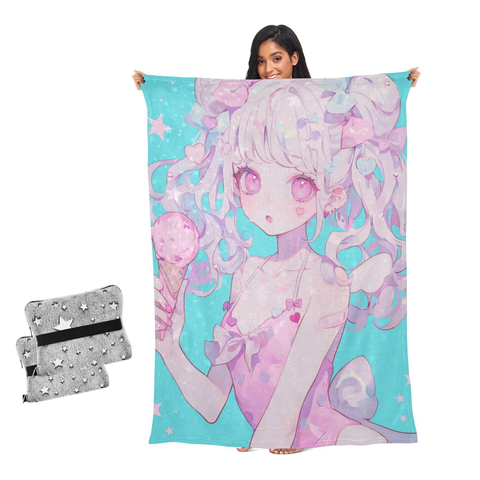 Plaid anime Yk2 pour des soirées cocooning sur le canapé