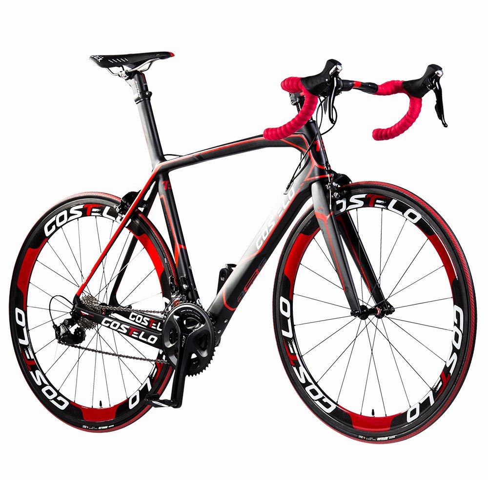 Costelo cento 1 SR strada bicicletta bicicletta completa in fibra di carbonio Carbon Frame, manubrio, stelo, carbonio ruote 50 mm 6 livello Groupset