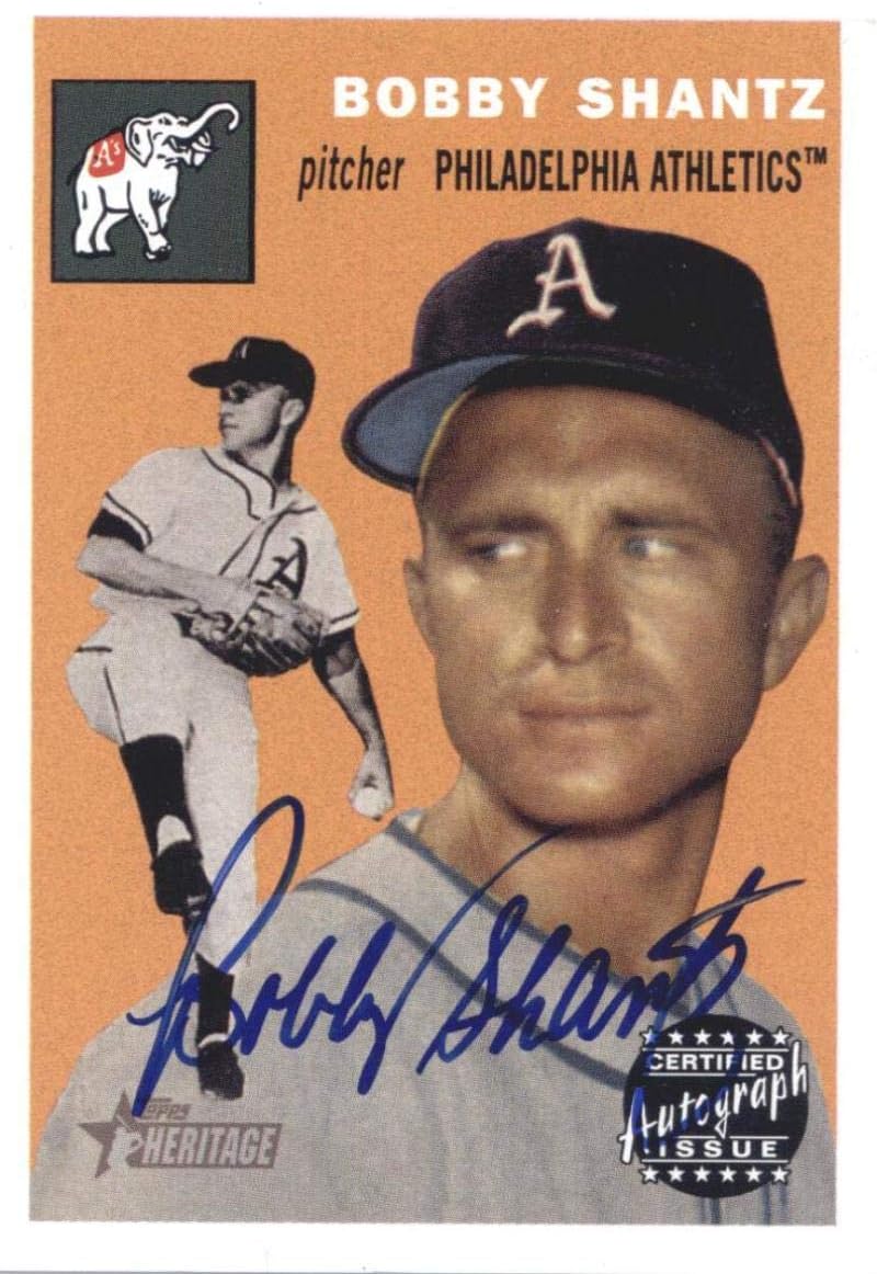 2003 Topps Heritage Real One Autographs #BSH Bobby Shantz - Philadelphia Phillies (On Card Autographed) MLB Baseball Card NM-MT