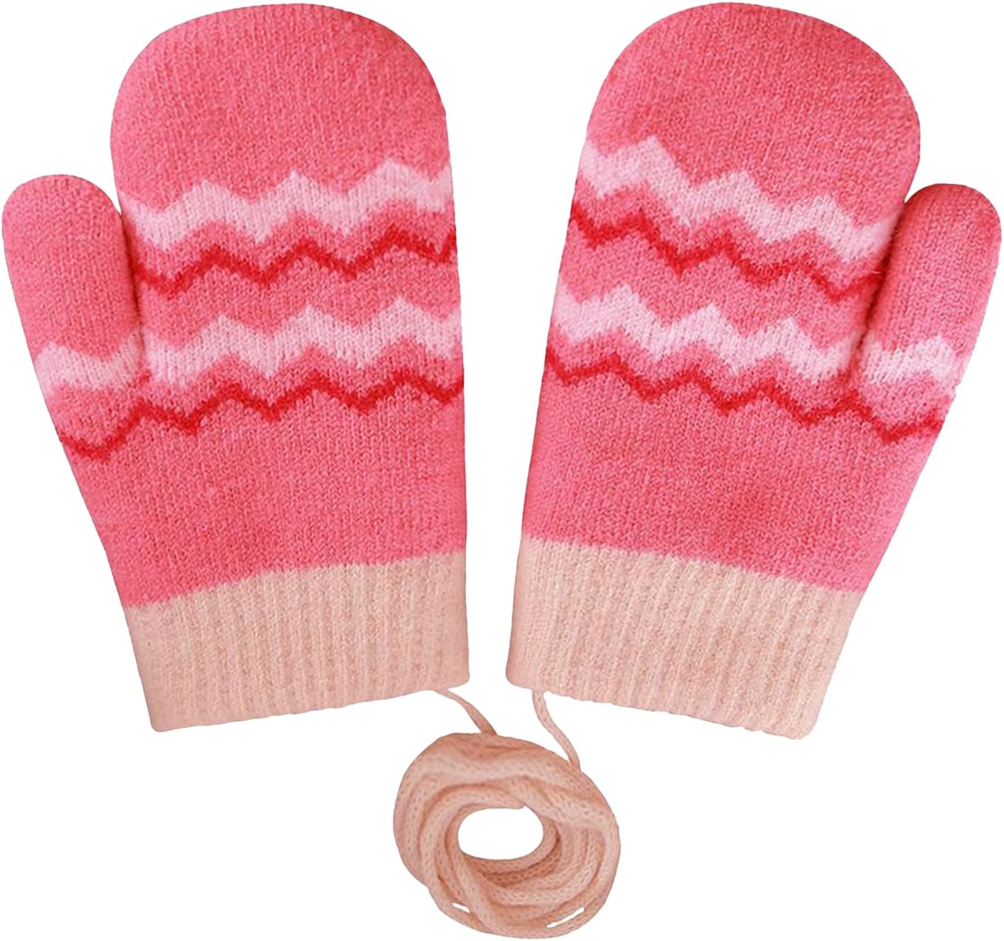 TINAYAUE Baby Boy Girl Knitted Thermal Gloves Mittens on String Children Thick Cute Kids Toddler Warm Winter Gloves for 0-3Y TINAYAUE Baby Boy Girl Knitted Thermal Gloves Mittens on String Children Thick Cute Kids Toddler Warm Winter Gloves for 0-3Y