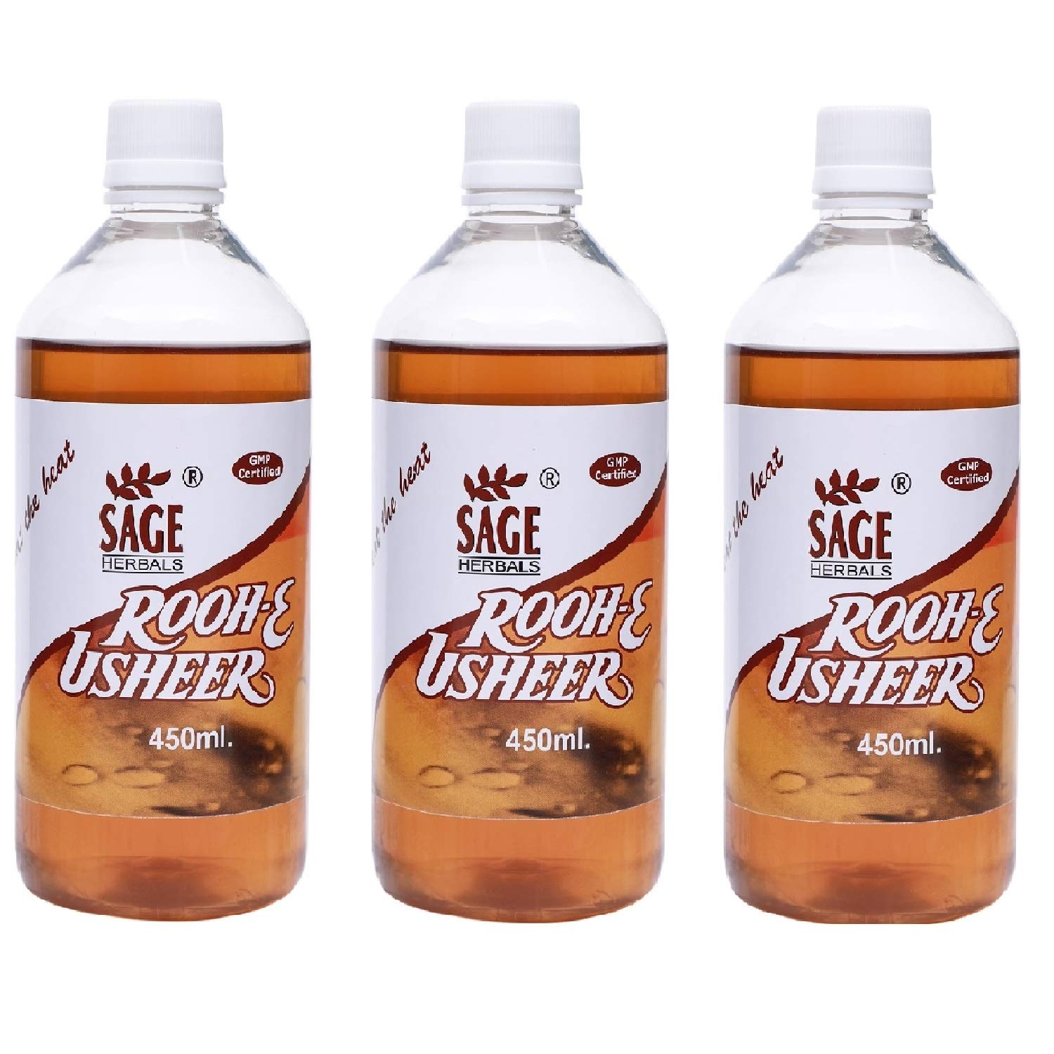 Rooh E Usheer Tonic, Khas Root Syrup for Glowing and Blemish free Skin, Refreshing Drink For Summer Pack of 3, 450 ml