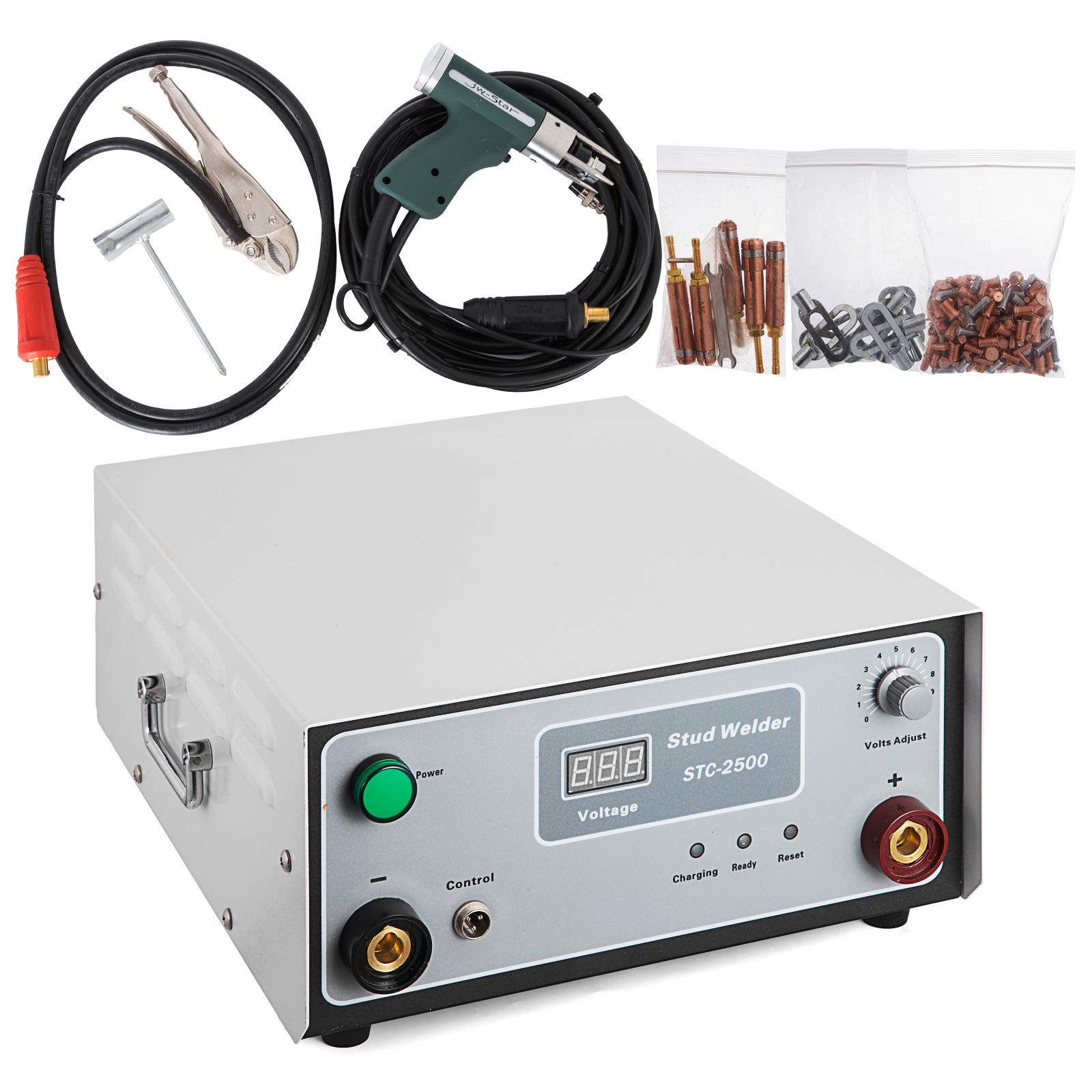 Bestauto Discharge Welder 220V Tig Stick Welder 3 in 1 Combo 400W Welding Machine 20 Test Welding Stud