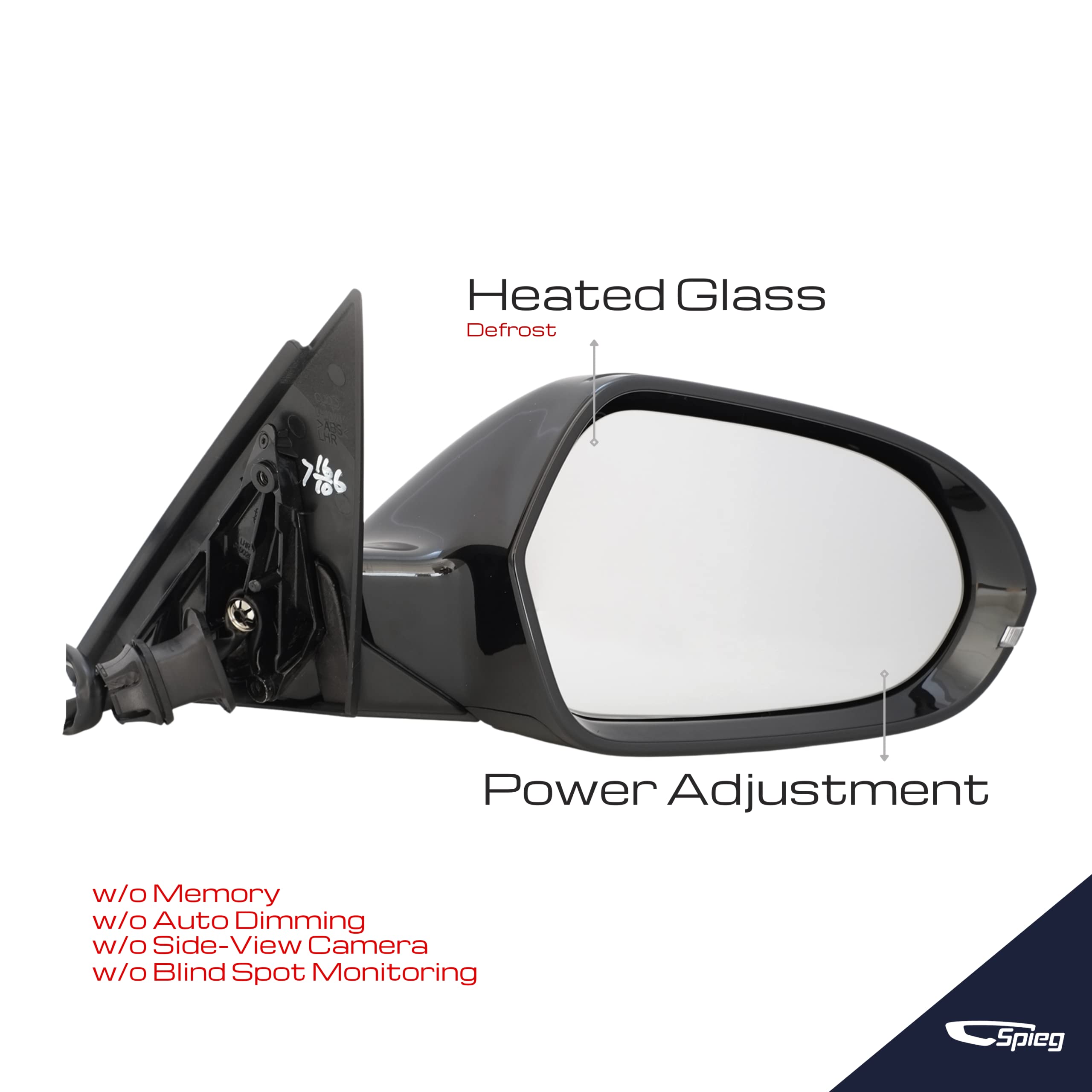 Amazon.com: Spieg Passenger Side Mirror Replacement for 2012