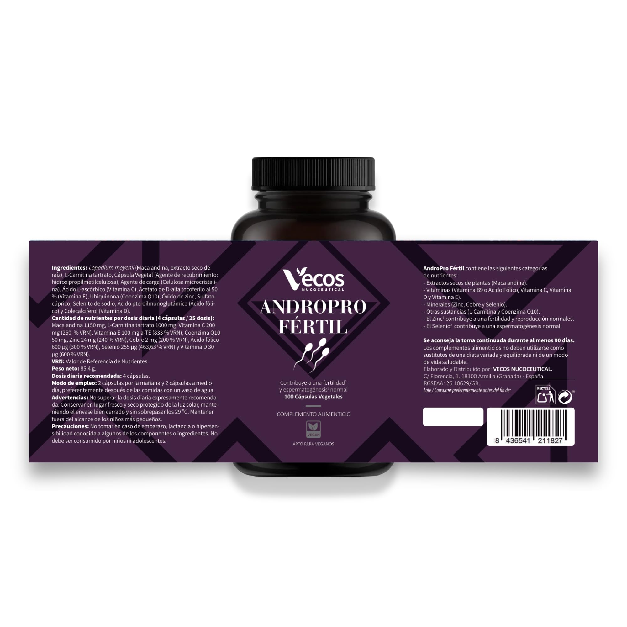 l carnitina libido AndroPro Mejora la Fertilidad Masculina | Suplemento con Maca, L-Carnitina,  Coenzima Q10 y Vitamina C y E