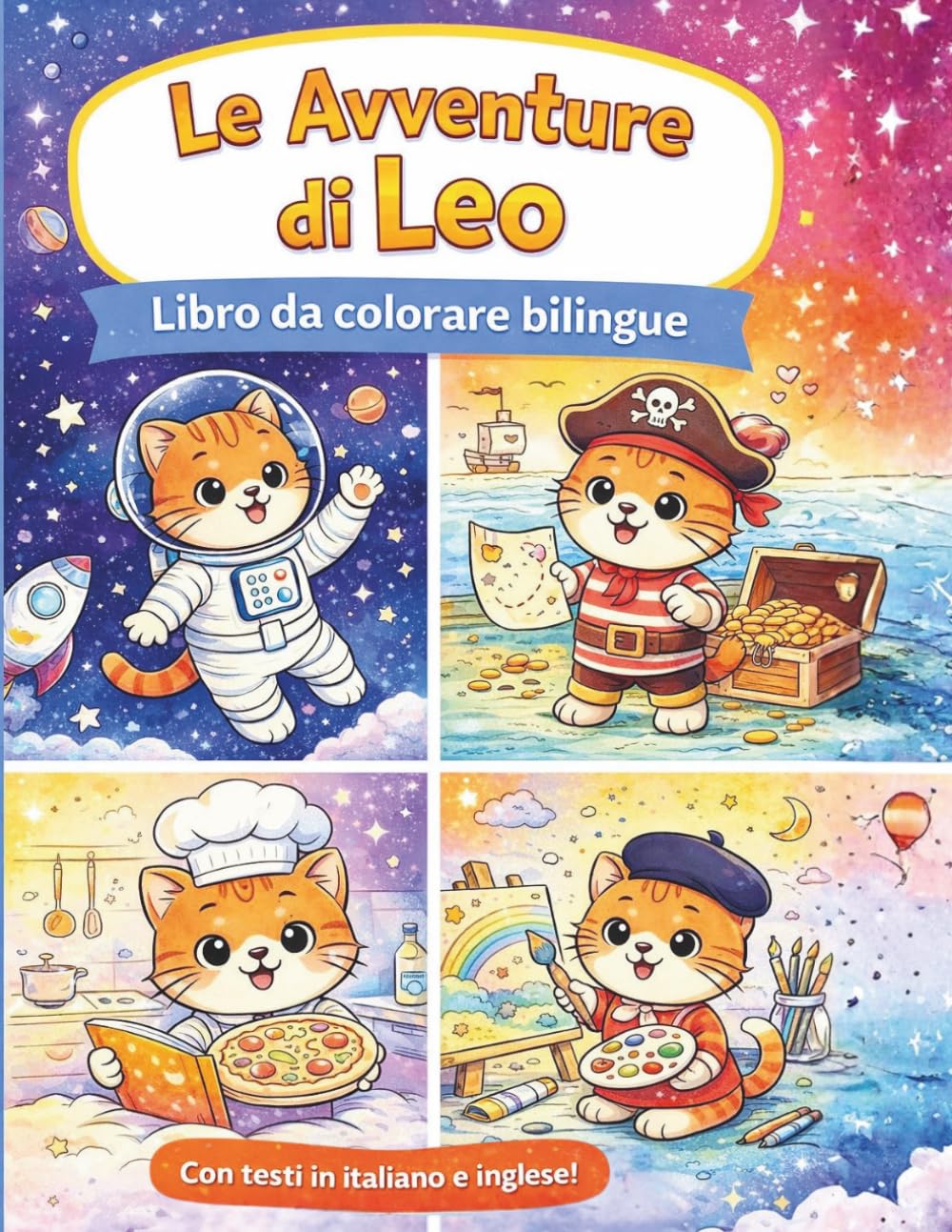 Le avventure di Leo: Libro da colorare bilingue