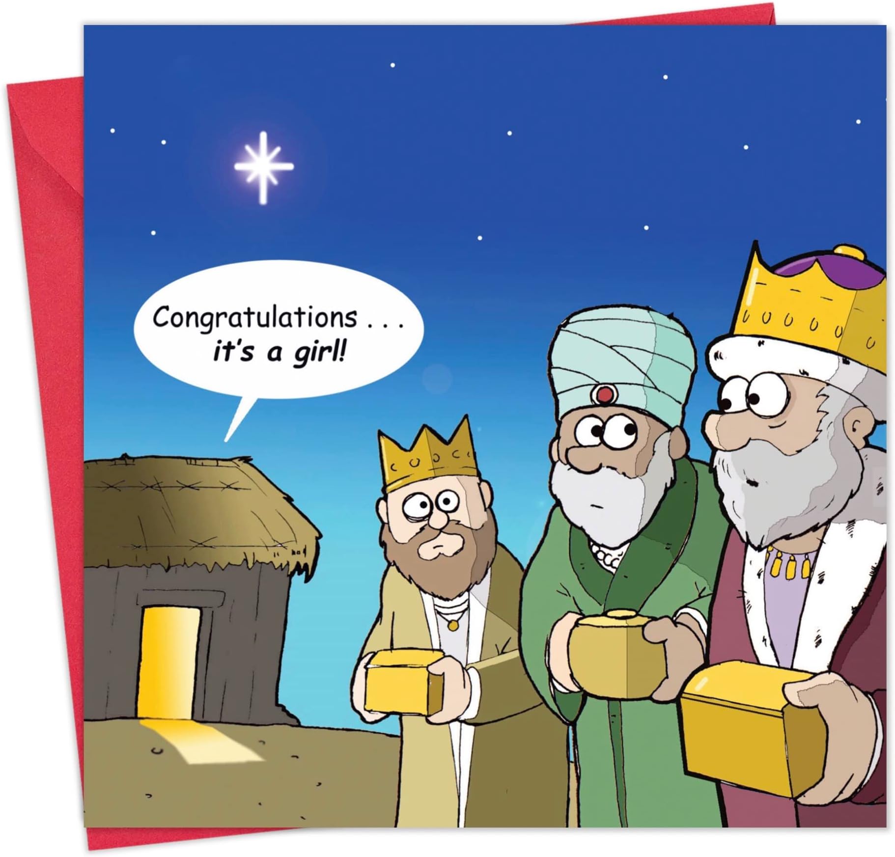 Amazon.com : Twizler Merry Christmas Card with Wise Men Confusion