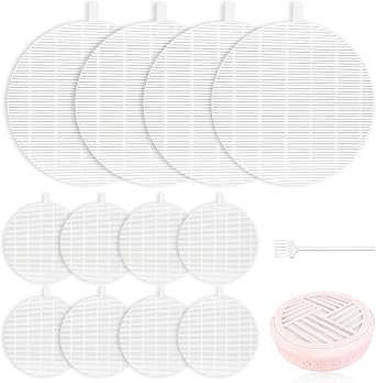 12Pcs HPro Nail Dust Collector Replacement Filter Compatible with MelodySusie Nail Dust Collectors, Models HPro/SProR, Attracts 99% of Nail ParticlesWhite