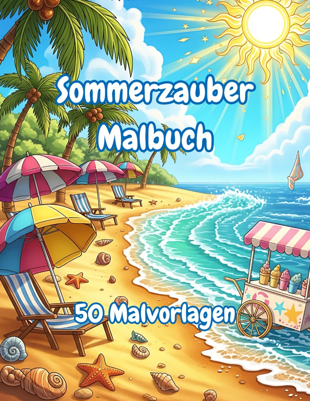 Sommerzauber – Ausmalbuch für Kinder & Erwachsene: 50 liebevoll gestaltete Sommermotive zum Entspannen, Kreativsein und Träumen
