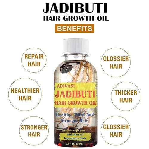 Miniatura 2 de Jadibuti Aceite natural para el crecimiento del cabello a base de hierbas Pure Adivasi para el crecimiento del cabello y el control de caídas del
