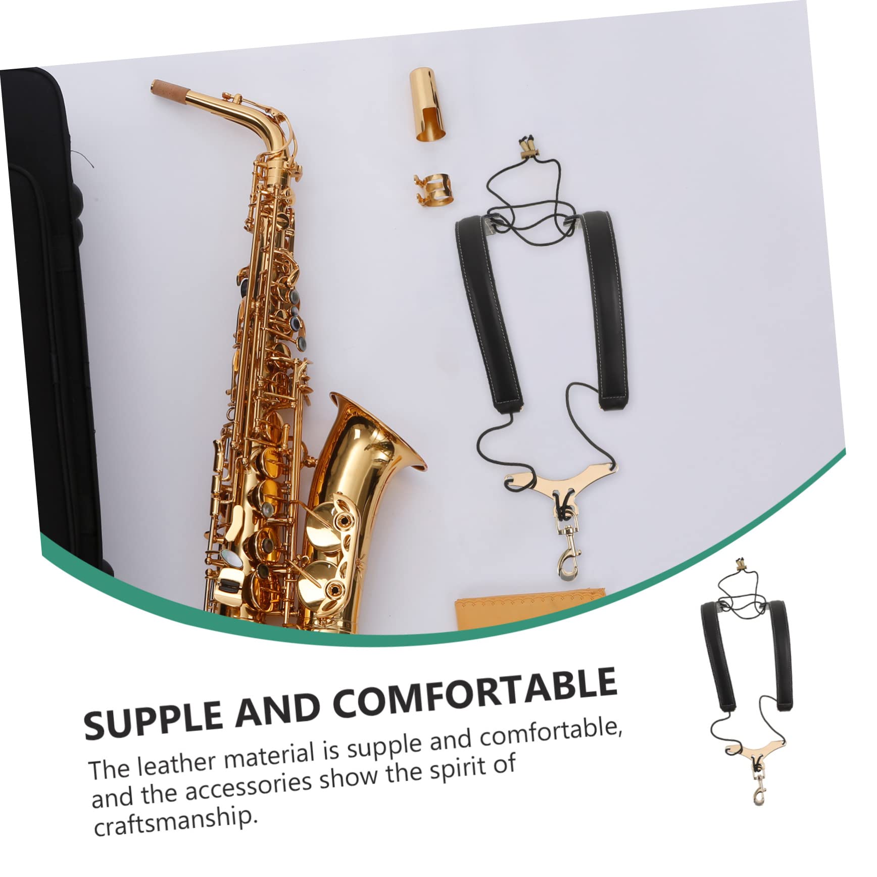 TOYANDONA Tracolla per Sassofono in Materiale di Cintura per Sassofono Adatta Sassofonisti Professionisti Giovani e Principianti Design Ergonomico per Comfort e Supporto
