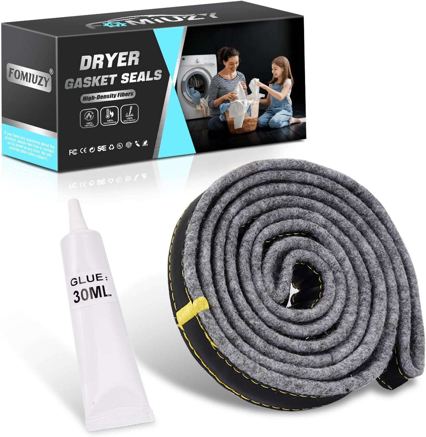 Dryer Drum Felt Gasket Seal Repair Replacement Kit Compatible with Samsung DV42H5200EP/A3 DV50K8600EV/A3 DV52J8700GP/A2 DV42H5200EP/A3 DV50K7500EV/A3 DV45K7600EW/A3 & More Replace DC97-07618A