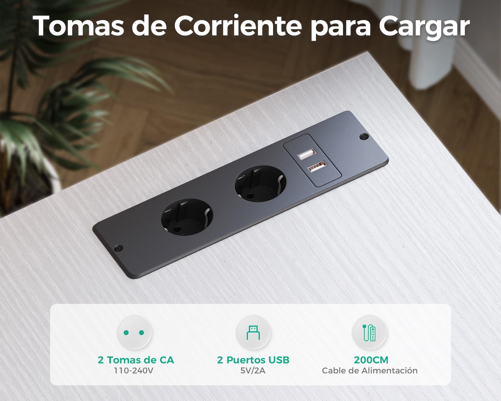 Coleshome Escritorio Esquinero con Cajones de Tela, 140x80cm Reversible Escritorio en L con Cajón para Archivos, Mesa Escritorio para con Puerto de Carga USB y Toma de Corriente, Blanco
