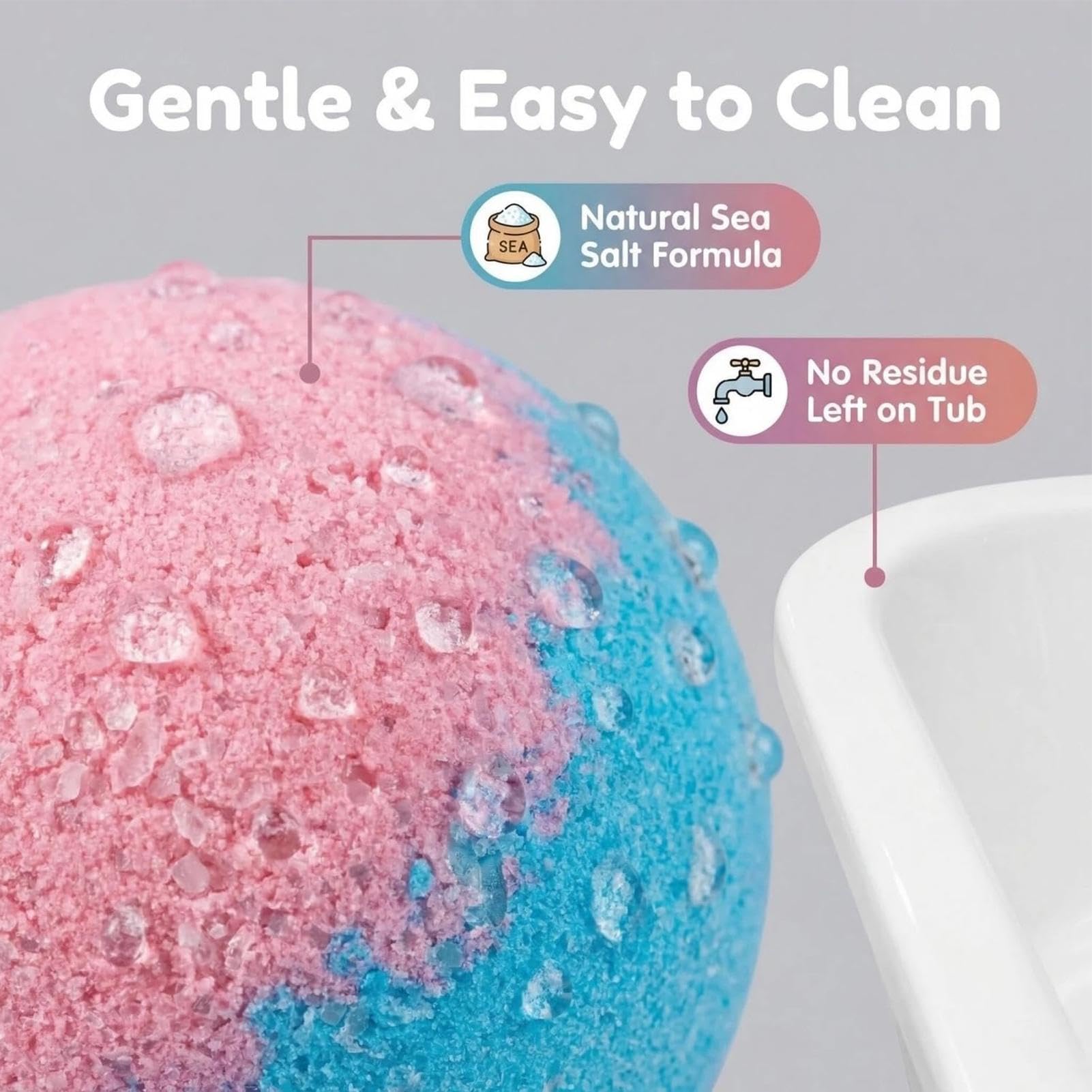 Foaming Bath Balls - Bubble Bath Bombs | Colorful Fizzing Set with Gentle Skin Care Function for Relaxing Time Experience Spa Style Soak Treats for Teen Family Children Boys Girls Daughter Son