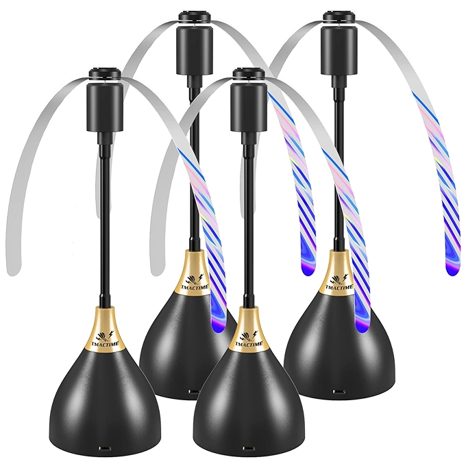 TMACTIME 桌面驱蝇风扇，便携式USB/电池供电驱蝇器（黑色4个装）