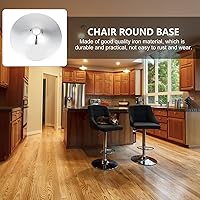 Vista 5 de Homoyoyo Base de barra de acero de repuesto práctico de aluminio para taburete de barco, plato giratorio, soporte para silla de cocina, taburete