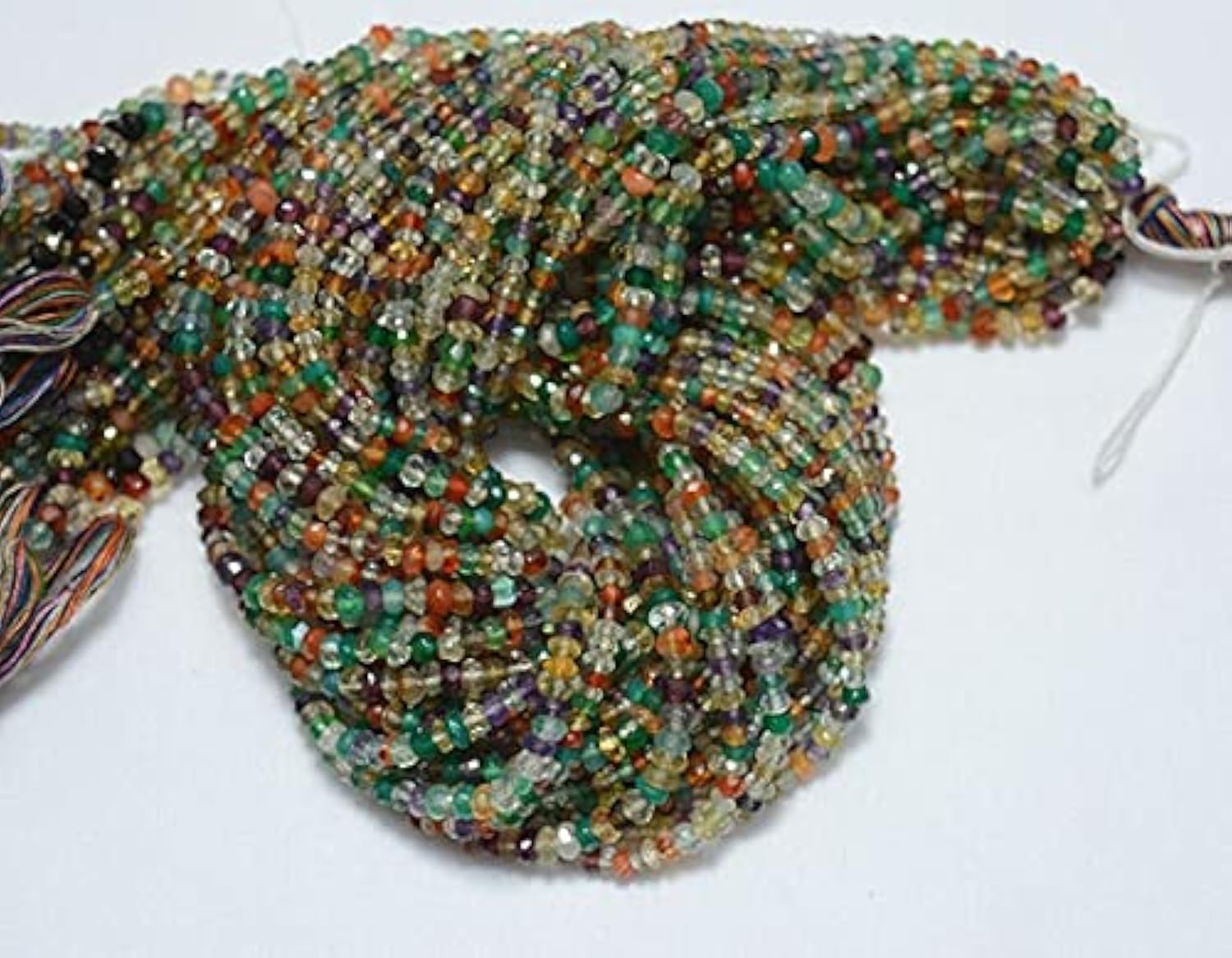 Gems Perles en Pierre Naturelle Facettées Rondelle 3.5mm pour Joaillerie Unique