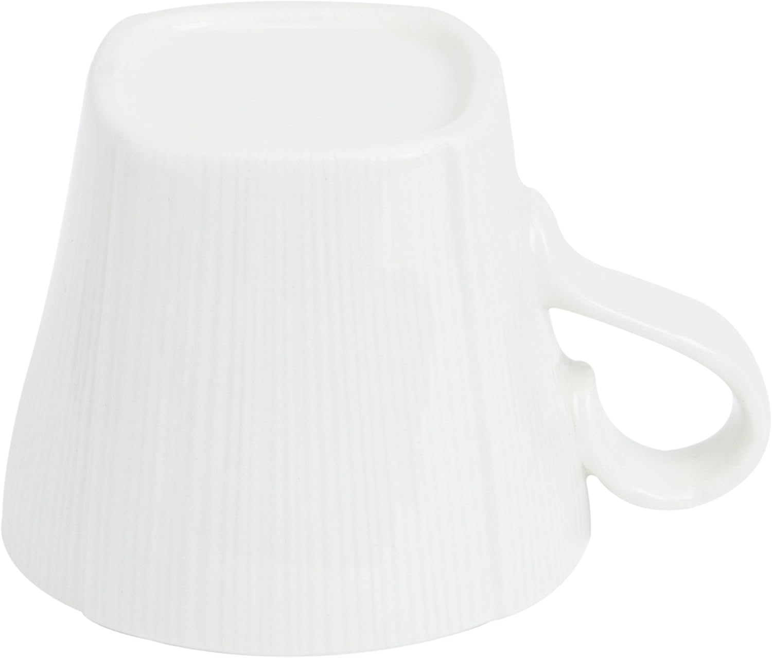 Koyo Pottery K7-35 Cup Saucer, White, Bowl/Diameter 3.2 x Height 2.8 inches (8.2 x 7.1 cm) x 2, Plate: Diameter 4.7 x 4.7 inches (12 x 12 cm) x 2, Bamboo Spoon Included, Square Pair Cup & Saucer