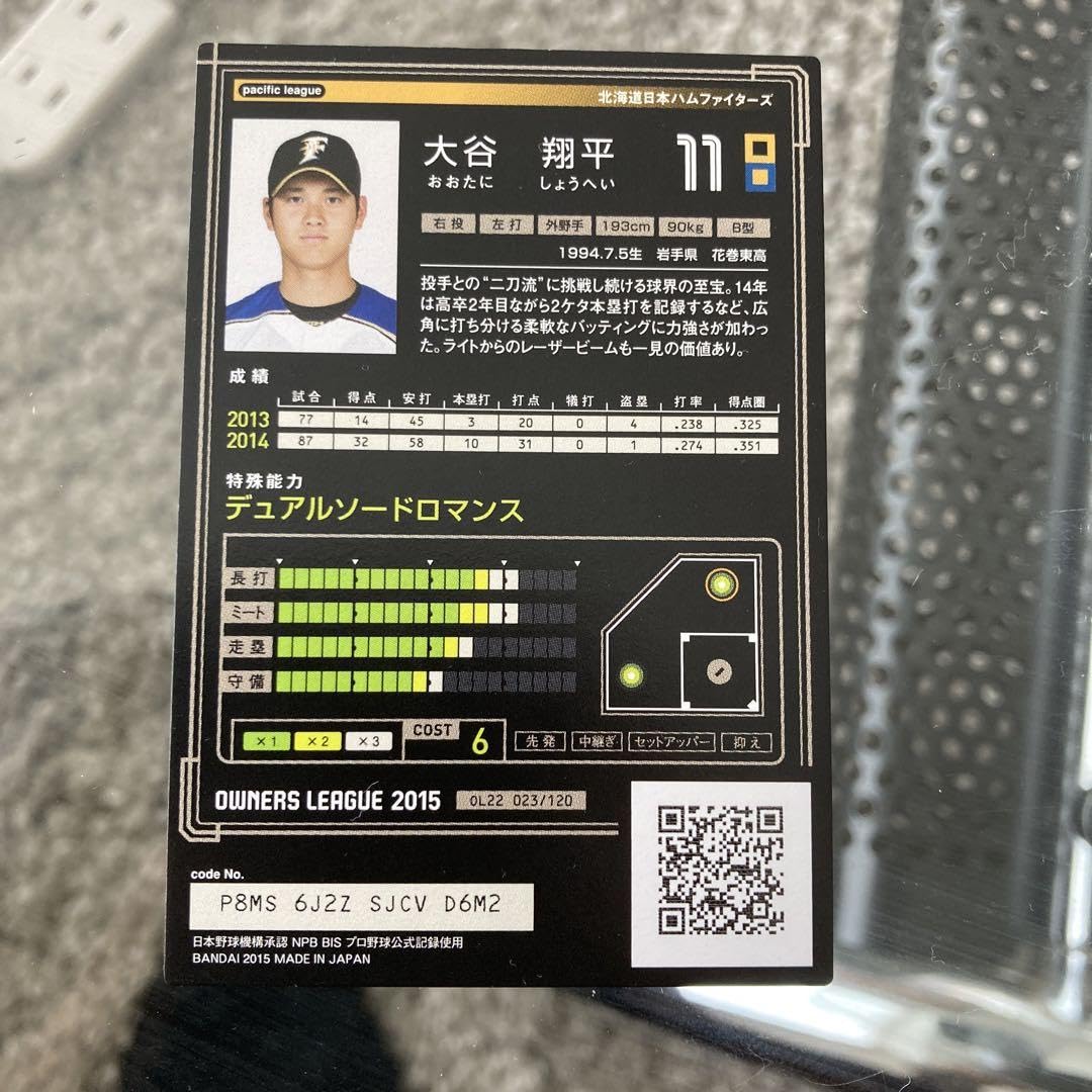 Amazon.co.jp: 大谷翔平 銀箔サインカード オーナーズリーグ2015