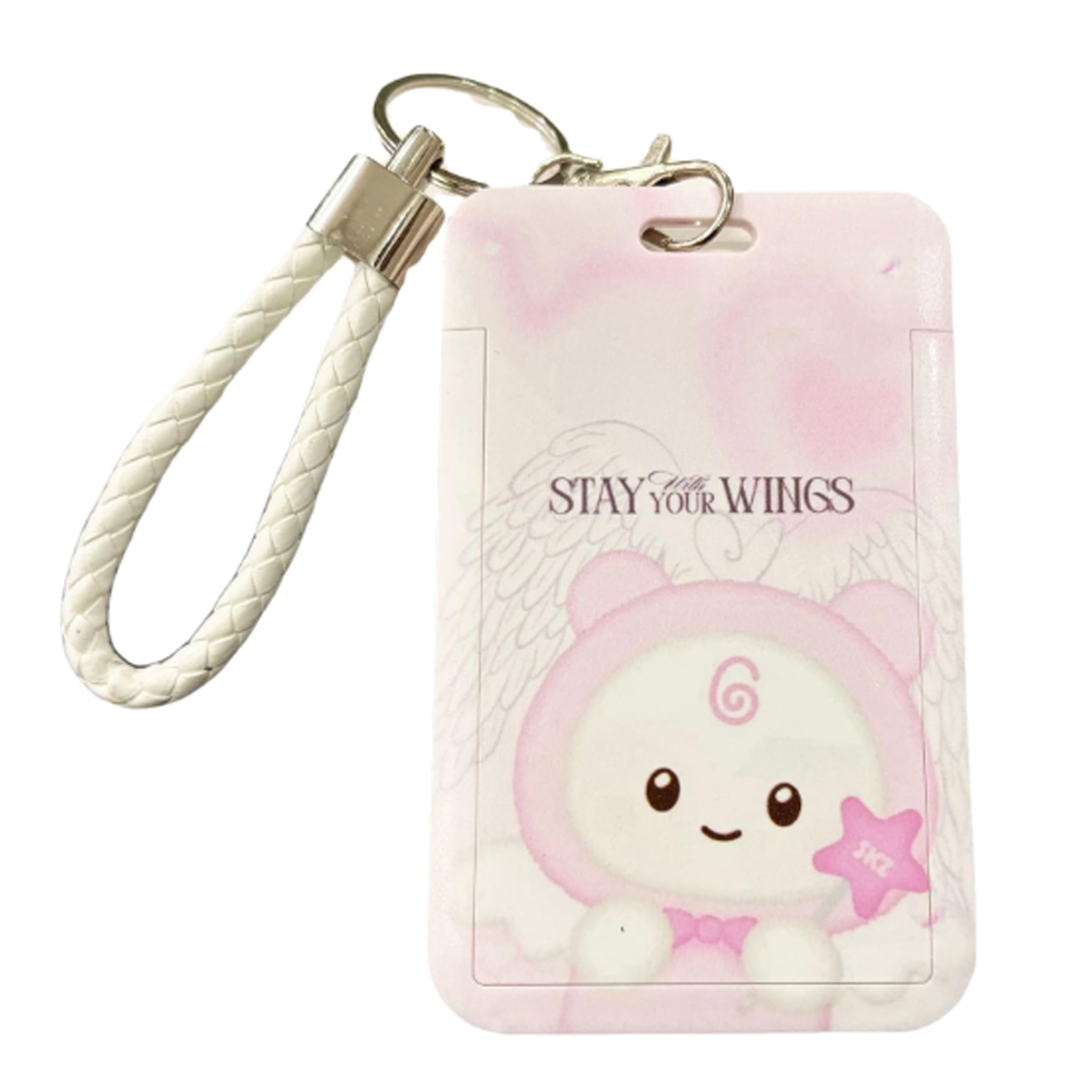 Satdflie Kpop Stray Kids Merch SKZOO Card Holder Set with Key Ring, Cartoon-Style ID Photo Card Holder Case for SKZ Fans Gifts, Color/13